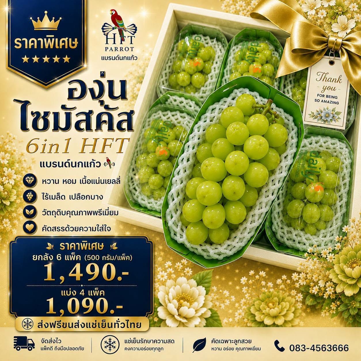 องุ่นไซมัสคัส 6in1 HFT รหัส IP-12 ราคา 1,490 บาท